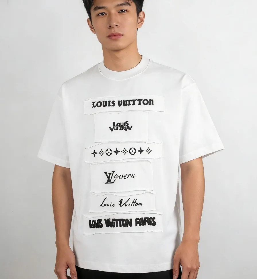 Louis Vuitton/Louis Vuitton 26ss multi-label patch short sleeves